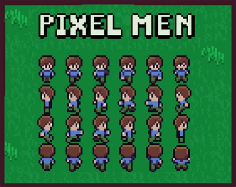 ArtStation - Pixel Art Men 16x16 | Game Assets