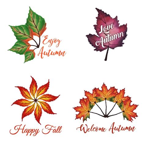 Premium Vector | Autumn logo collection