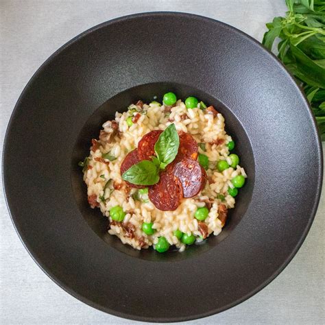 Risotto chorizo petits pois et tomates séchées | Julien Au Beurre ...