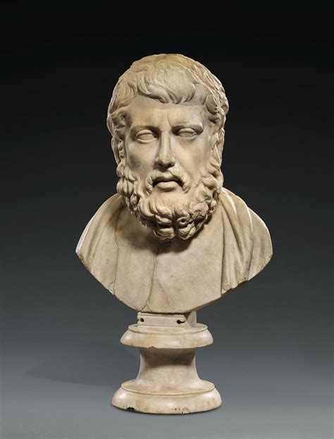 A ROMAN MARBLE PORTRAIT BUST OF HERMARCHOS OF MYTILENE, CIRCA 1ST ...