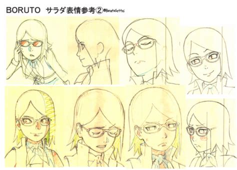 Boruto x Sarada Character Concept, Concept Art, Character Design ...