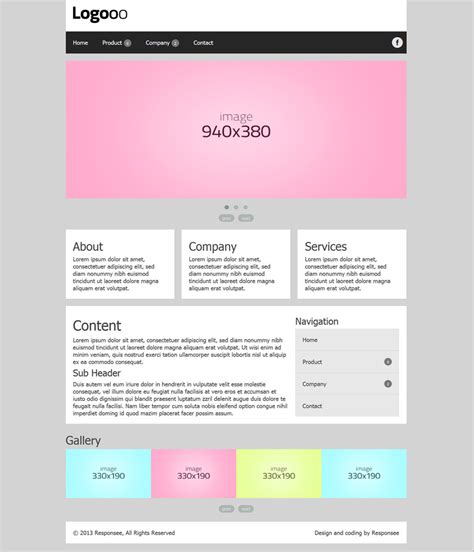 Simple Responsive Website Template