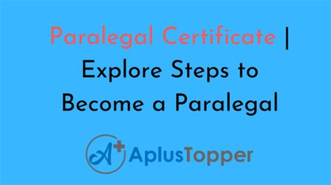 Paralegal Certificate | Explore Steps on How to Become a Paralegal ...