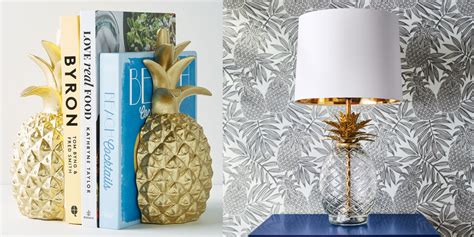 10 Best Pineapple Decor Ideas - Gold And White Pineapple Decor