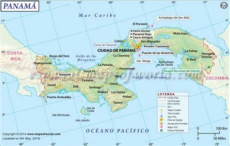 Mapa de Panama | Mapa de america del sur, Mapa turístico, Guia turistico