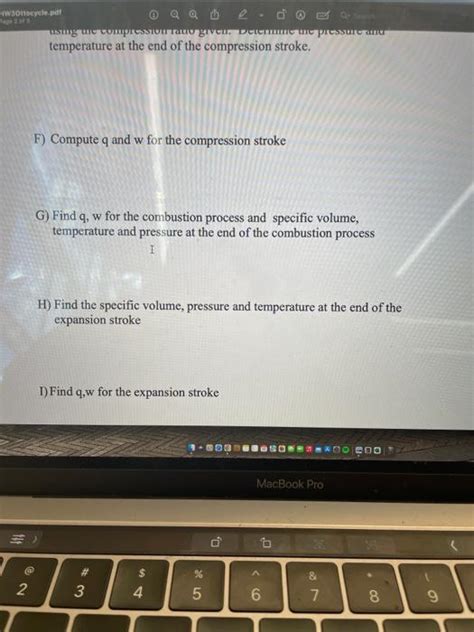 Solved 1) A spark ignition engine is to be modeled as an | Chegg.com