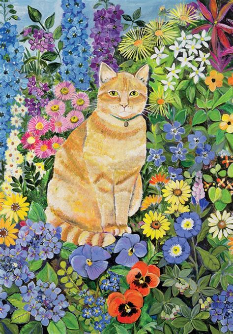 Cat Garden Flag, Garden Flags, Garden Wall, Animal Paintings, Paintings ...