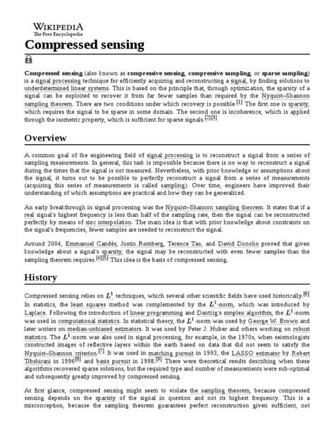 Compressed Sensing | PDF | Mathematics | Algorithms