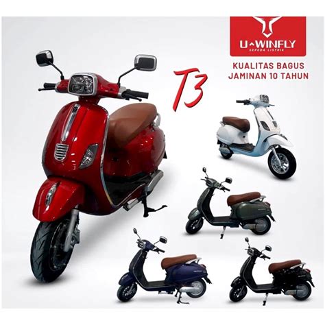 Jual Sepeda Motor Listrik Vespa UWINFLY T3 Scooter Matic | Shopee Indonesia