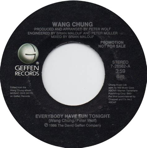 Wang Chung – Everybody Have Fun Tonight (1986, Vinyl) - Discogs