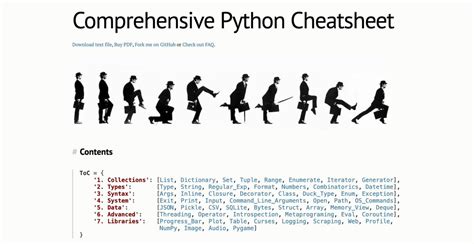 GitHub - gto76/python-cheatsheet: Comprehensive Python Cheatsheet