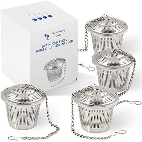 The Friendly Swede Stainless Steel Single Cup Tea Infuser, Set of 4 ...