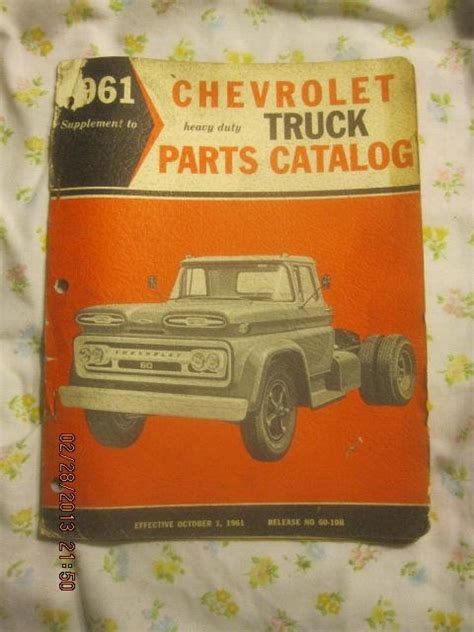 Buy 1961 Supplement to the Chevrolet Heavy Duty Truck Parts Catalog ...