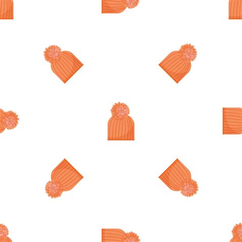 Orange winter hat pattern seamless vector 19153262 Vector Art at Vecteezy