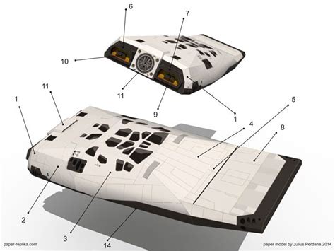 Interstellar Ranger Spacecraft Paper Model | Interestelar, Naves ...