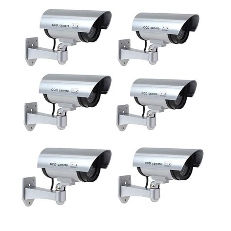 Dummy CCTV Security Camera with IR Wireless Flashing Red LED – 6 Pack ...