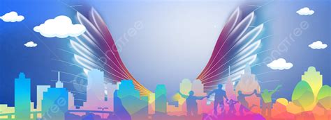 Year End Celebration Atmosphere Creative Wings Banner Background, 2018 ...