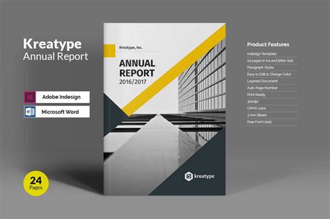 Annual Report Template Indesign