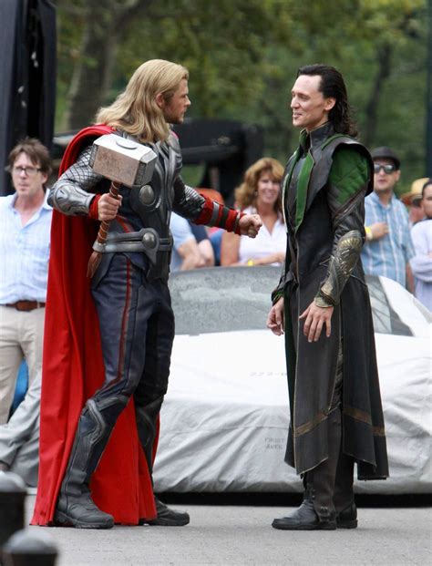 Image - Thor and Loki Behind the Scenes.jpg | Marvel Cinematic Universe ...