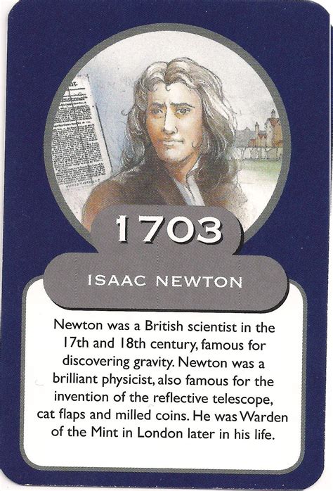 The great Isaac Newton was responsible for the discovery of gravity as ...