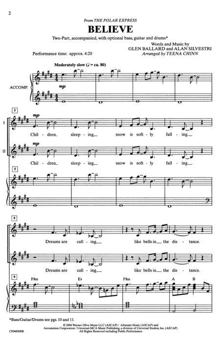 believe polar express beginner music for viola | Believe from 'The ...