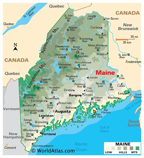 Complete Map Of Maine Towns