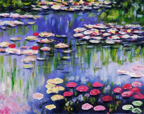 Monet - Water Lilies (pink) | Monet water lilies, Figurative artists ...