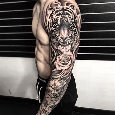 50 Coolest Sleeve Tattoos for Men | Tiger tattoo sleeve, Best sleeve ...