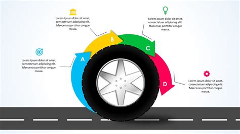 Animated Wheel Template with Four Options in PowerPoint - YouTube