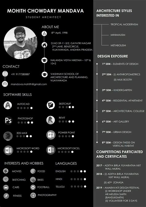 Architectural Resume | Architecture resume, Resume design template ...