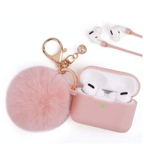 Pink Airpods Pro Case With PomPom Keychain | $6.99 in 2020 | Airpods ...