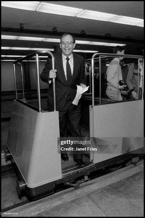 US Senator Al D'Amato smiles as he steps off a US Capitol subway car ...