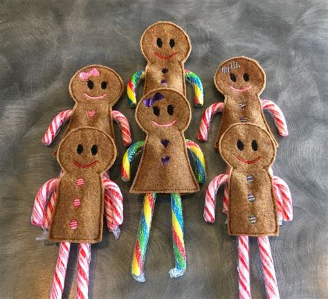 Gingerbread Candy Cane Holder Pattern | Printable Templates Free