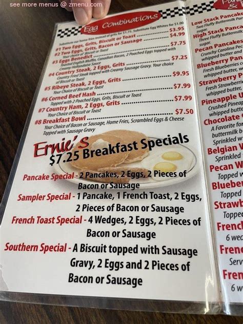 Online Menu of Ernie's Hometown Diner Restaurant, Loris, South Carolina ...