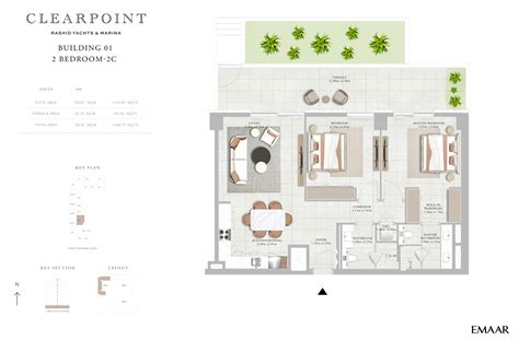 Clearpoint by Emaar - Floor Plan | Luxury Waterfront Apartments