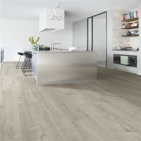 Quickstep Impressive 8mm Soft Grey Oak Waterproof Laminate Flooring ...