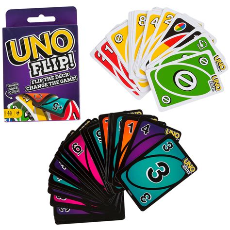 Mattel, UNO Flip, 112 Cards, Ages 7 and Older, 2 to 10 Players | Mardel ...