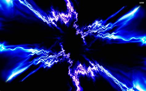 Abstract Blue Explosion Wallpaper Free