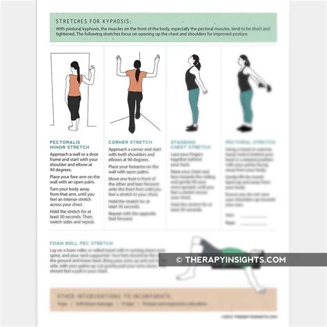 Exercises for Postural Kyphosis – Adult and pediatric printable ...