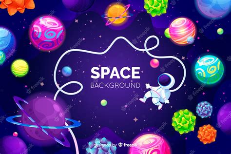 Free Vector | Hand drawn colorful space background