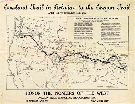 Historic Overland Trail Map