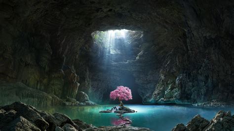 Cave Lake Wallpaper, HD Nature 4K Wallpapers, Images, Photos and Background