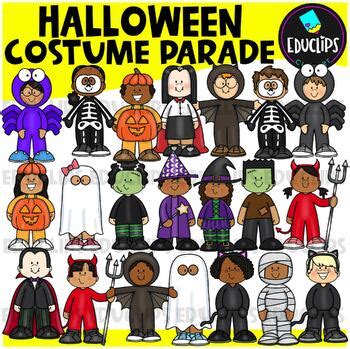 Halloween Costume Parade Clip Art Set {Educlips Clipart} by Educlips