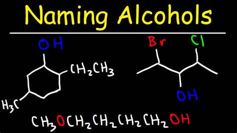 Naming Alcohols - IUPAC Nomenclature - YouTube