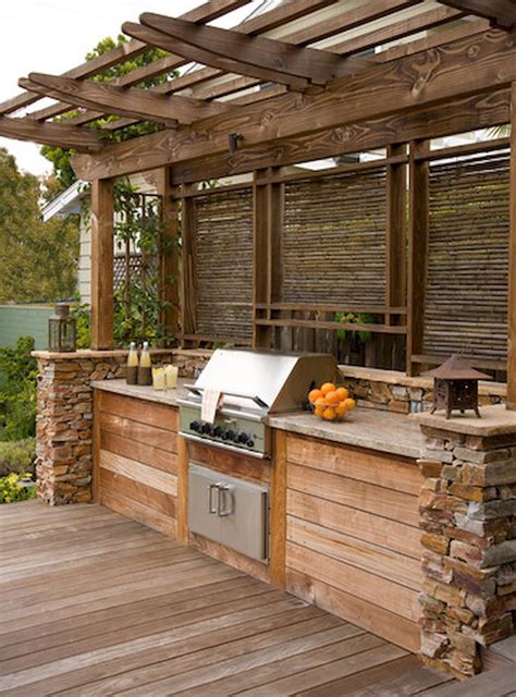 rustic Outdoor Kitchen on a budget backyards patio ideas | Diseño de ...