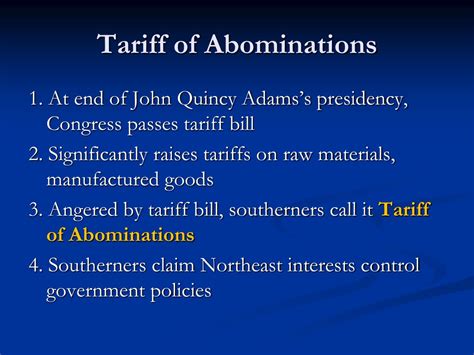 Tariff Of Abominations