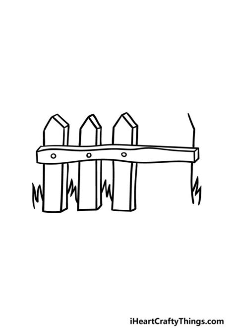 Fence Drawing - How To Draw A Fence Step By Step