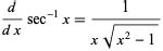 Inverse Secant -- from Wolfram MathWorld