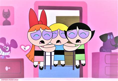 The Powerpuff Girls crying and hugging together by Stephen-Fisher on ...