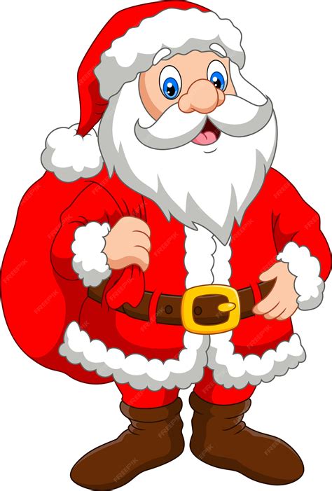 Premium Vector | Santa claus with a sack of gifts